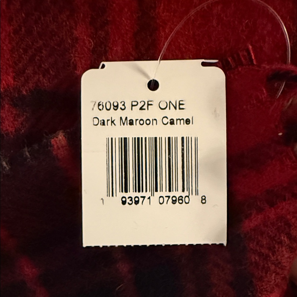 Coach Red and Black Plaid Scarf - Picture 3 of 3